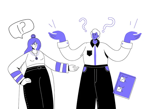 purple man woman